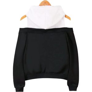 Babyhealthy Women's <b>Off</b> <b>Shoulder</b> Hoodie Long Sleeve Drawstring Pullover Sweatshirt Casual <b>Tops</b> - Product Image 4