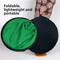 Toile de fond vert pour photographie, double face, en nylon bleu-vert, pour portraits, effets chroma key, diffusion en direct