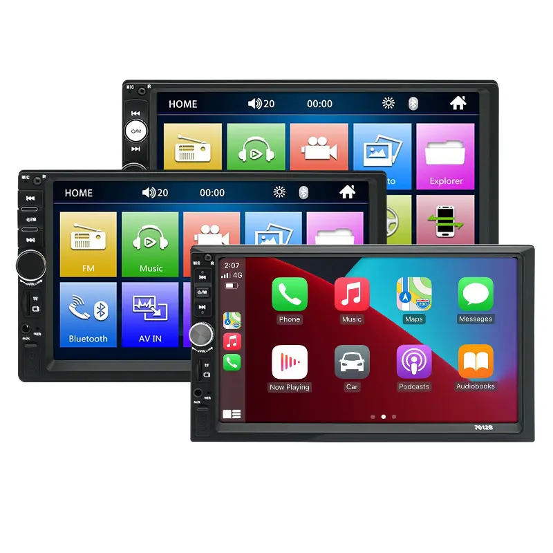 7010B 7012B 7018B 7 pouces voiture lecteur MP5 voiture BT MP4 MP5 Carplay Machine vidéo inverse avec navigation GPS