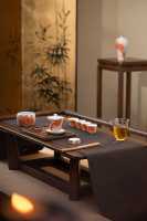Cadeau d'affaires créatif orange en porcelaine chinoise faite à la main 6 tasses et théière dans une boîte cadeau