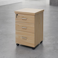 Archivador de Oficina Moderno de Madera con Tres Cajones Móviles para Oficina en Casa, Muebles de Oficina