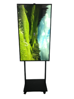 Monitor LCD Colgante con Pantalla Táctil HXXK de 43 Pulgadas, Señalización Digital de Doble Cara para Ventanas, Animación de Alto Brillo para Centros Comerciales