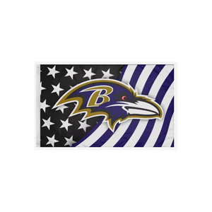 45 disegni squadra di Football americano Baltimore corvi casco champoin <span class=keywords><strong>bandiera</strong></span> personalizzata 3x5 Ft <span class=keywords><strong>bandiera</strong></span> interna esterna con 2 Grommet - Product Image 2
