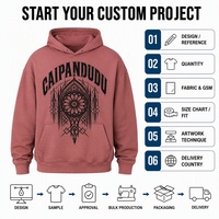 Sweat-shirt à capuche surdimensionné personnalisé 300 GSM pour homme, pull à manches longues, couleur unie, streetwear décontracté pour jeunes adultes