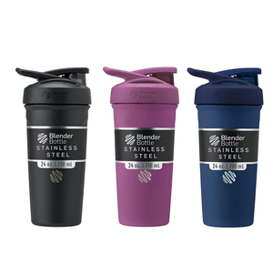 Custom Logo 24oz <strong>Protein</strong> <strong>Shakes</strong> Blender <strong>Bottle</strong> Insulated 304 Stainless Steel Sport Hydration Shaker <strong>Bottle</strong> with Wire Whisk - Product Image 1