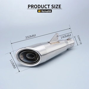 Sistema de Escape Universal de Fibra de Carbono para Motocicleta con Silenciador Modificado SC Escape Z900 <span class=keywords><strong>KTM790</strong></span> ZX10R NK800 CBR400 MT07 - Product Image 2