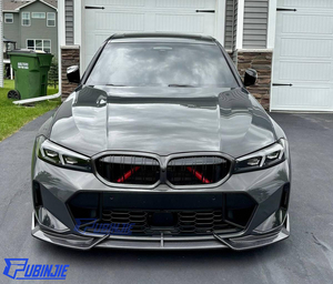 Divisor de Parachoques Delantero de Fibra de Carbono Estilo AK de Alta Calidad para <span class=keywords><strong>BMW</strong></span> Serie 3 G20 LCI M340i Trouing 2023+ - Product Image 3