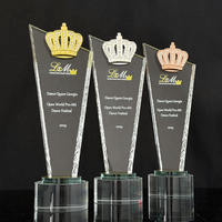 Trophée Couronne en Cristal de Haute Qualité, Cadeau Souvenir, Trophée Couronne en Cristal, Récompenses