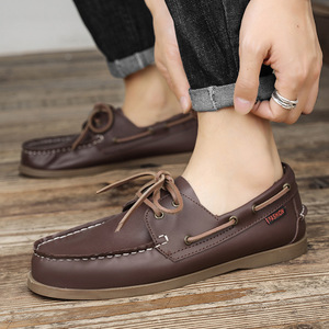 <span class=keywords><strong>Chaussures</strong></span> pour hommes transfrontalières en gros, grande taille <span class=keywords><strong>47</strong></span>, style coréen, tendance, à bout carré, décontractées, en cuir, type mocassins de conduite, été - Product Image 1