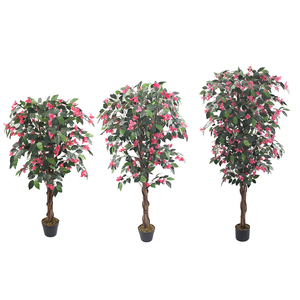 Venta al por mayor de plantas artificiales bonsái falso rodendro flor plantas para el hogar boda fiesta jardín decoración ornamental - Product Image 3