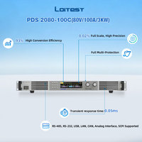Fuente de Alimentación Programable Ajustable de Laboratorio, 0-80V 100A 3kw, con Eficiencia del 93%, Montaje en Rack 1U