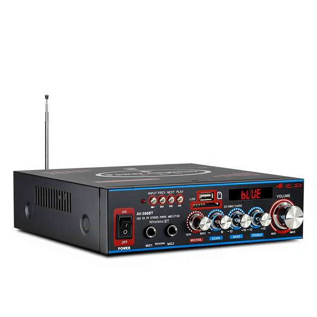 Mini Small Home 220V HIFI Amplifier with Card Slot USB Receiver and Speaker Power Amplifier