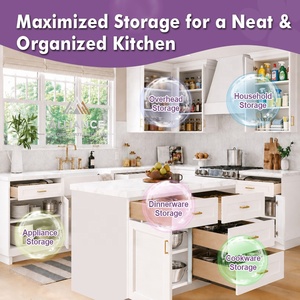 American Style White Shaker Kitchen Cabinets | RTA Kitchen Cabinets Solution | USA Warehouse Kitchen Cabinet Base And Wall Units - Product Image 2