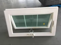 Ventanas inclinables y giratorias de PVC/UPVC de alta calidad personalizadas con vidrio templado doble, buen aislamiento acústico para casa