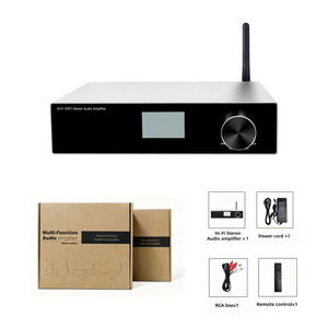 Amplificador Estéreo Inalámbrico para el Hogar de 100W, Aluminio, WiFi 2.4G y 5G, AirPlay, DLNA, <span class=keywords><strong>Qplay</strong></span>, para Altavoces de Estantería - Product Image 1
