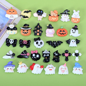 DIY resina Halloween caja del teléfono basura agujero zapatos zapato hebilla accesorios adornos cabeza cuerda dibujos animados pequeño fantasma de Halloween - Product Image 2