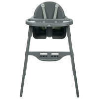 Chaise haute Bebeconfort Meely au design moderne, en acier inoxydable, multifonctionnelle, avec plateau lavable et housses amovibles, pour 6 enfants