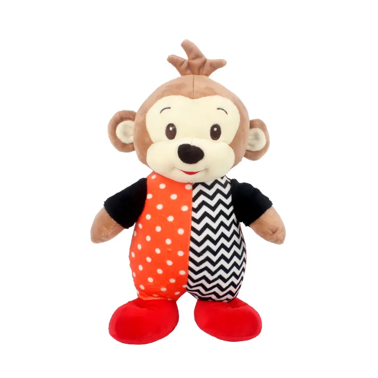 OEM Custom Cute Plush Monkey Stuffed Animal Soft Monkey Plush Toy With T-shirt