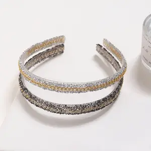 Korean Style Full Diamond Headband Simple Design Thin Headbands Women Elegant Hair Accessories