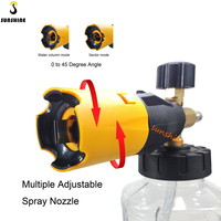 SS Big Mouth Foam Cannon 1/4 "Connecteur rapide avec bouteille transparente Snow Foam Lance Foam Gun pour le lavage de voiture