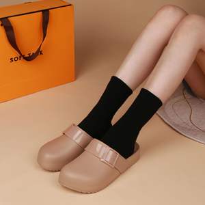 Sepatu selop wanita warna polos, sepatu selop anti air untuk wanita di rumah - Product Image 5