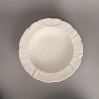 Ensemble de 6 bols gigognes en céramique de porcelaine vitrifiée, texture rocheuse blanche mate de luxe, bord ondulé irrégulier, qualité alimentaire, pour restaurant