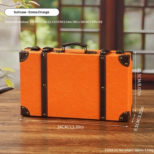 Boîte-cadeau de mahjong de style américain, coffret de mahjong en bois rétro et portable, boîte-cadeau multifonctionnelle avec poignée. - Product Image 6