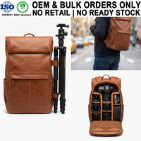 Sac à dos photo en cuir véritable élégant et personnalisé OEM, design tendance, transport multi-positions pour photographes, pour l'Australie