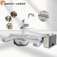 Máquina de Grabado Láser de Fibra de Tipo Gantry Personalizada JUNFEI, Ajuste Automático del Eje Z, Línea de Producción Automatizada Integrada para Piedra y MDF