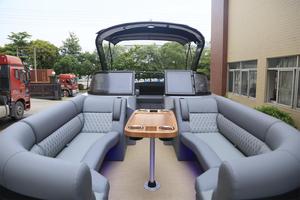 Vendita calda di lusso 27ft in fibra di vetro pontone barca Made in cina per <span class=keywords><strong>mare</strong></span> pesca <span class=keywords><strong>a</strong></span> <span class=keywords><strong>vela</strong></span> sport intrattenimento con motore fuoribordo - Product Image 4