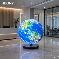 Écran sphérique LED P3 unique à 360 degrés, affichage LED en forme de boule sans soudure pour la décoration de scène d'événements de mariage, vidéo haute définition