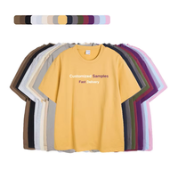 T-shirt basique pour homme en coton, tee-shirt uni personnalisé à épaules tombantes, coupe ample, 220-280 g/m², vente en gros de t-shirts pour homme