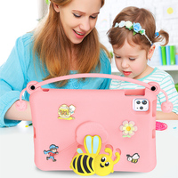 Étui antichoc en mousse EVA pour tablette enfant 10,9 pouces pour iPad 10e/11e génération avec support béquille abeille et poignée pour iPad 10e génération / 11e génération 2025