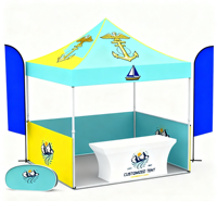 Graphiques personnalisés Tentes professionnelles à auvent durables et robustes de 10x10 pieds, belvédère pliable et résistant aux intempéries pour expositions d'entreprise