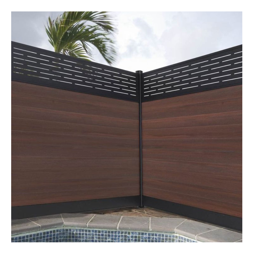 High Quality WPC Fence 6 Foot Tall Fence Anti-UV Fadeless Wood Plastic Composite House Fence Wall Designs for Garden Yard