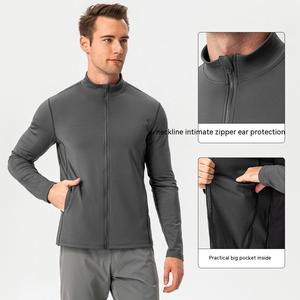 Custom Winter <strong>Thermal</strong> Running Jacket for <strong>Men</strong> <strong>Thermal</strong> Fleece Gym Jacket Track <strong>Top</strong> Yoga Gym Training Jacket - Product Image 2