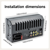 Autoradio Android BQCC 7 pouces double DIN, écran tactile Carplay, lecteur MP5, aide au recul, RGB, USB Type-C, entrée auxiliaire, amplificateur