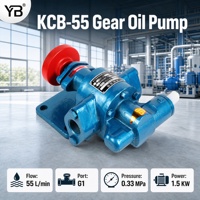 Pompa Oli Gear Self Priming Tekanan Rendah KCB 55 55 LPM 0.33 Mpa 1.5 KW Baja Karbon & Besi untuk Transfer Oli Pelumas dengan Motor