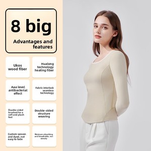 <span class=keywords><strong>Maglia</strong></span> Termica a Maniche Lunghe da Donna in Viscosa Stile Coreano, Simile a un Piumino, per l'Inverno - Product Image 1