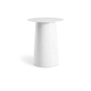 Scandinavo Design minimalista rotondo in metallo bianco tavolino da salotto moderno di <span class=keywords><strong>piccole</strong></span> <span class=keywords><strong>dimensioni</strong></span> per uso laterale del divano - Product Image 2