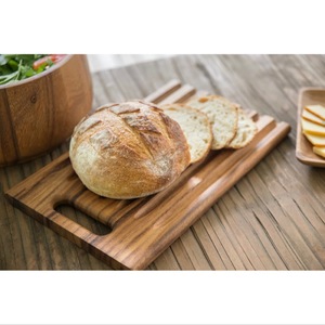Planche à découper en bois rectangulaire moyenne avec poignée pour steak, sushi, pain, pâtisserie - Product Image 3