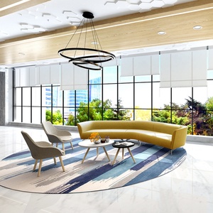 Canapés de salon modernes en tissu fibre et cuir, ensembles de meubles de salon personnalisés - Product Image 3