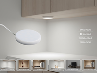 Lampes de placard, mini spot LED rond de 60 mm à montage en surface pour l'éclairage intérieur des meubles, 5017-41-1