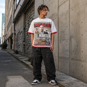 T-Shirt <span class=keywords><strong>Personalizzata</strong></span> con <span class=keywords><strong>Stampa</strong></span> DTG, 300 Gsm, 100% Cotone Pesante, Vestibilità Ampia, Stile Streetwear alla Moda - Product Image 1