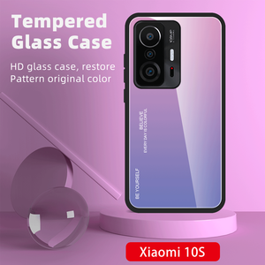 Étui de téléphone de luxe à dégradé de couleurs pour Redmi Note 11 <span class=keywords><strong>Pro</strong></span> <span class=keywords><strong>Xiaomi</strong></span> <span class=keywords><strong>11T</strong></span> <span class=keywords><strong>Pro</strong></span>, coque de téléphone en verre trempé par sublimation pour <span class=keywords><strong>Xiaomi</strong></span> 11 Lite - Product Image 3