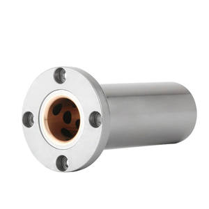 Roulement linéaire compact en graphite et cuivre à bride ronde LMF, standard, sans huile, anti-usure, pour équipement de bureau - Product Image 1