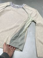 Kaos Panel Kustom Katun Berat |   Kaos Oversize Streetwear Ramah Lingkungan Model Kotak Solid Cut & Sew untuk Pria |   OEM / Pesanan Khusus