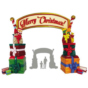 Statue géante d'arche <span class=keywords><strong>de</strong></span> Noël en fibre <span class=keywords><strong>de</strong></span> verre pour décoration extérieure, avec boîtes cadeaux empilées, pour cadeaux <span class=keywords><strong>de</strong></span> Noël surdimensionnés - Product Image 3
