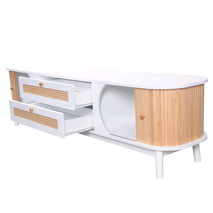 Combohomeウッド<span class=keywords><strong>TV</strong></span>スタンド<span class=keywords><strong>TV</strong></span>コンソール収納キャビネットメディアエンターテインメントセンターリビングルーム用 - Product Image 3