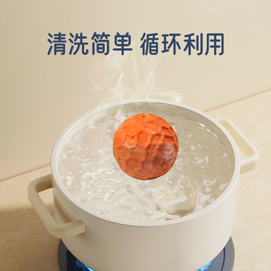 Food Dispensing <b>Ball</b> <b>Dog</b> Toy Orange Rubber Interactive Puppy Teething Toy - Product Image 3